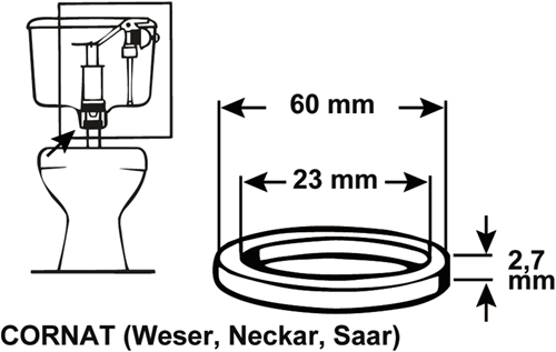 Afbeelding laden in galerijviewer, Cornat gummi membraan voor afloop 60x23 - tec380424
