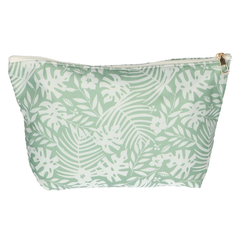 Afbeelding laden in galerijviewer, Traveller toilettas palm groen wit 30cm x 19.5cm