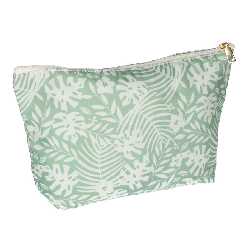 Afbeelding laden in galerijviewer, Traveller toilettas palm groen wit 30cm x 19.5cm