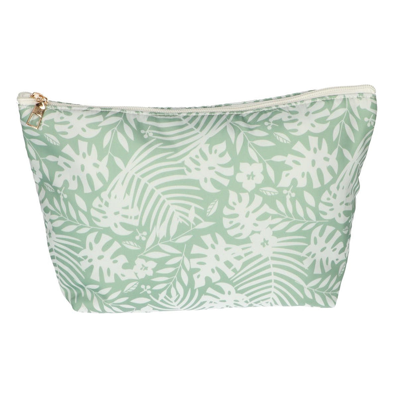 Afbeelding laden in galerijviewer, Traveller toilettas palm groen wit 30cm x 19.5cm