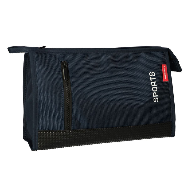 Afbeelding laden in galerijviewer, Traveller toilettas rubber blauw 30x19,5cm