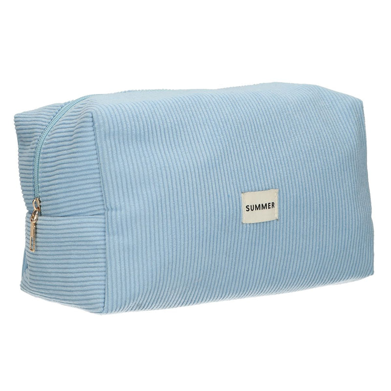 Afbeelding laden in galerijviewer, Traveller toilettas rib waterdicht blauw 24,5cm x 18,5cm