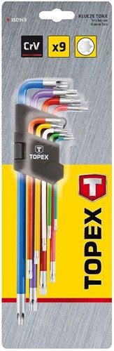 Afbeelding laden in galerijviewer, Enzo topex tx-sleutelset torx 9 delig lang - 6479045