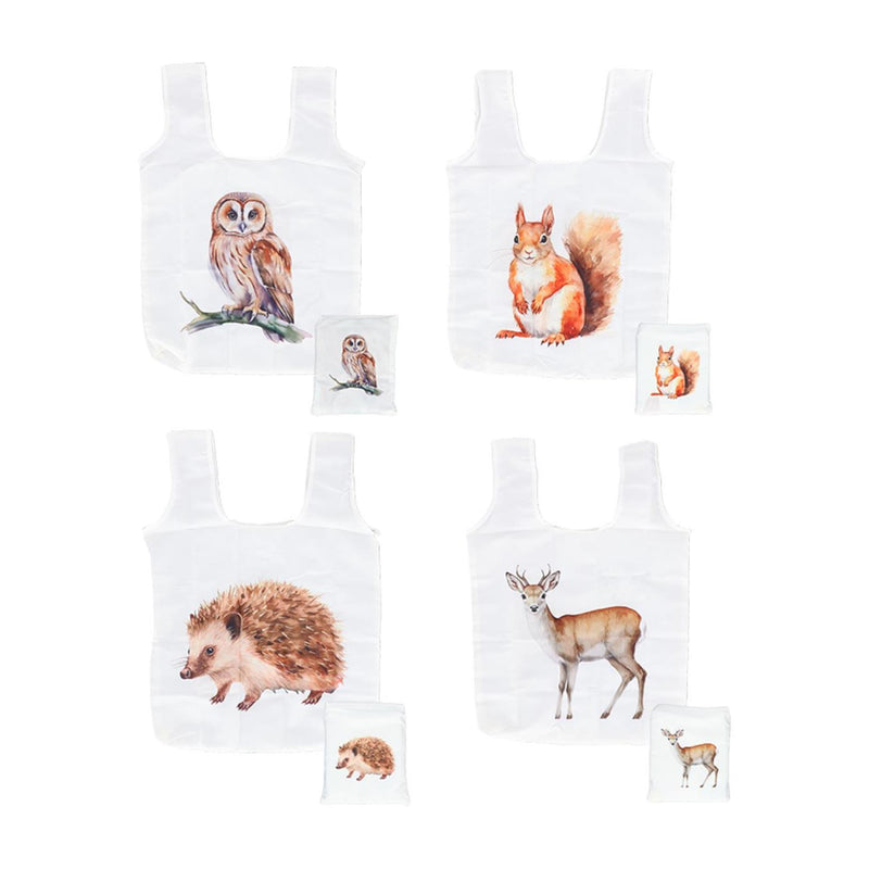Afbeelding laden in galerijviewer, Esschert design opvouwbare tas aquarel bos ass. 39,3x4,5x57,3cm polyester