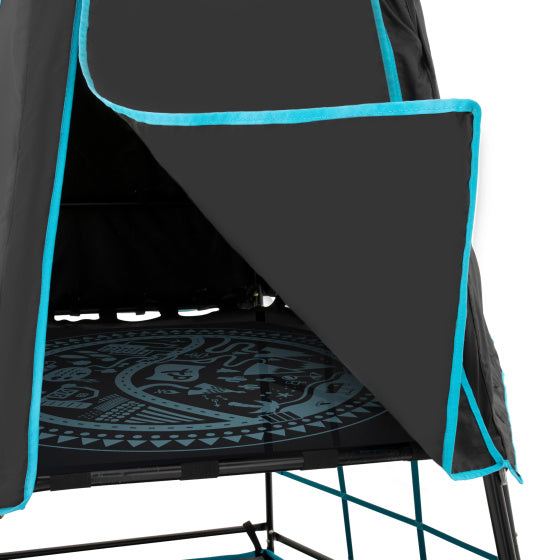 Afbeelding laden in galerijviewer, Tp toys Explorer Klimtoren met Schaduwrijk Speelgebied Zwart Blauw