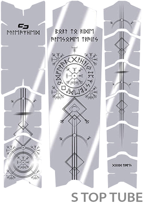Afbeelding laden in galerijviewer, Unleazhed unscratch frame protector film - runes of shred black glossy