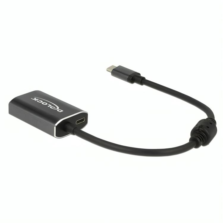 Afbeelding laden in galerijviewer, Delock usb-c (male) > hdmi (female) adapter (donkergrijs, 0,2 meter, 4k 60hz)