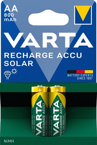 Afbeelding laden in galerijviewer, Varta aa accu 800ma blister 2 solar 3311910