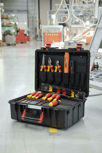 Afbeelding laden in galerijviewer, Wiha 9300-70403 gereedschapskoffer basic set l elektrisch | 18 delig - 45530