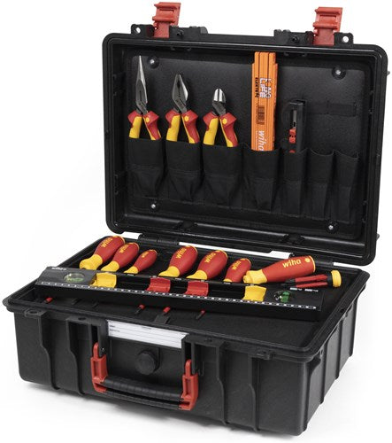 Afbeelding laden in galerijviewer, Wiha 9300-70403 gereedschapskoffer basic set l elektrisch | 18 delig - 45530