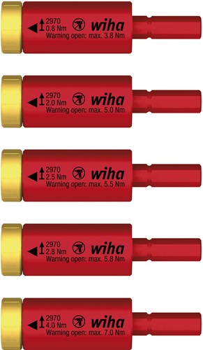 Afbeelding laden in galerijviewer, Wiha momentset easytorque adapter electric 41479 (rood geel)