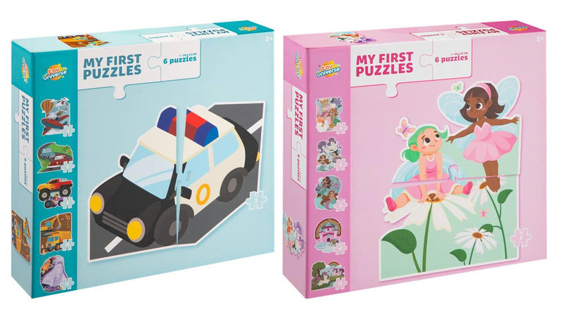 Afbeelding laden in galerijviewer, Toy universe my first puzzle 6-in-1 vormenpuzzel, 2 assorti