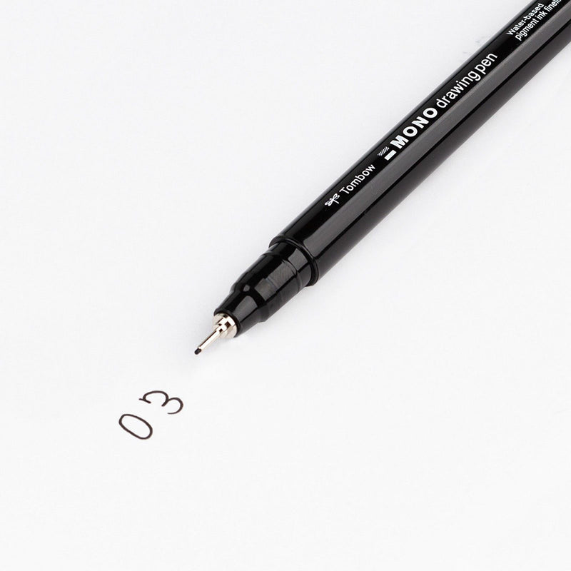 Afbeelding laden in galerijviewer, Tombow • fineliner mono drawing pen, line width 03 (approx. 0.35 mm), black