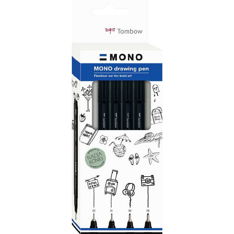 Afbeelding laden in galerijviewer, Tombow • mono drawing pen fine set, 4x