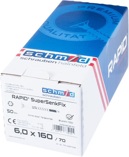 Afbeelding laden in galerijviewer, Schmid schrauben rapid-supersenkfix tx 6,0x160 50 bv - wskk8036160