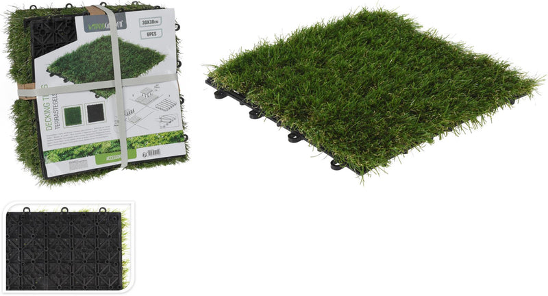 Afbeelding laden in galerijviewer, Pro garden terrastegels gras set a 6 terrastegels gras set a 6 30x30cm