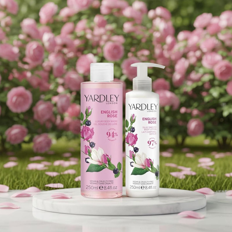 Afbeelding laden in galerijviewer, Yardley london yarley london english rose body wash body lotion collection