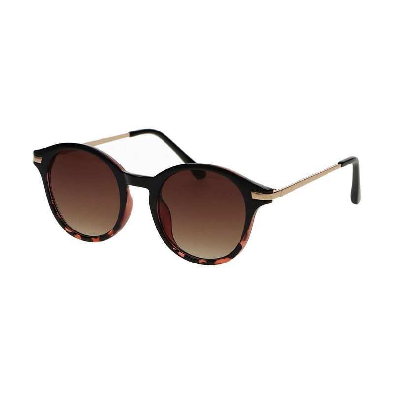 Afbeelding laden in galerijviewer, Spectrum zonnebril rond half tortoise zwart dames