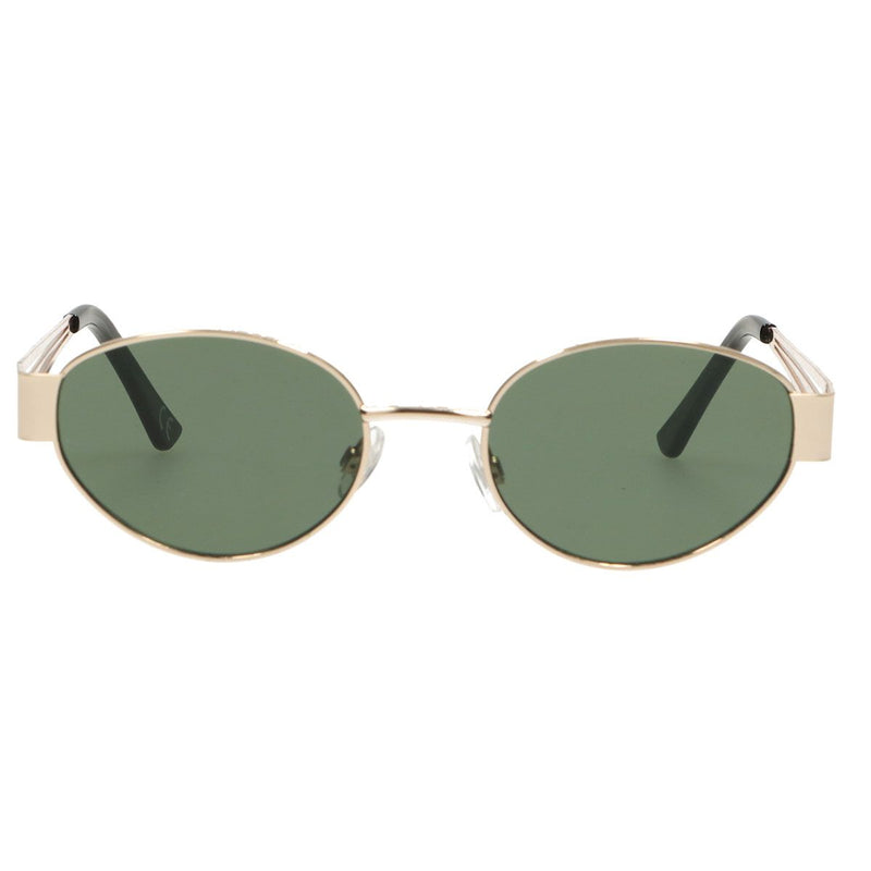 Afbeelding laden in galerijviewer, Spectrum zonnebril retro oval metaal groen glas