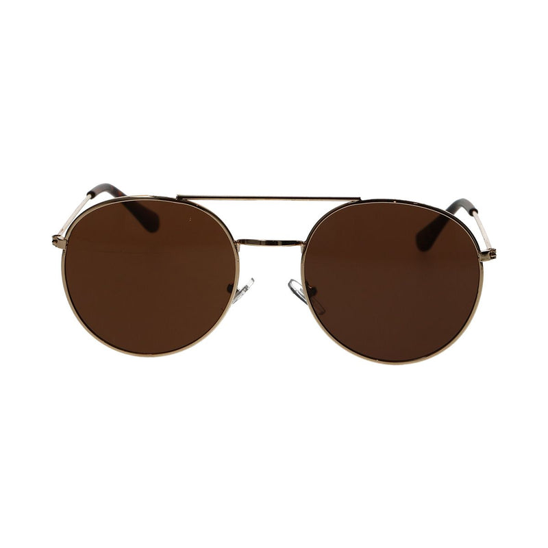 Afbeelding laden in galerijviewer, Spectrum zonnebril rond goud metaal bruin unisex