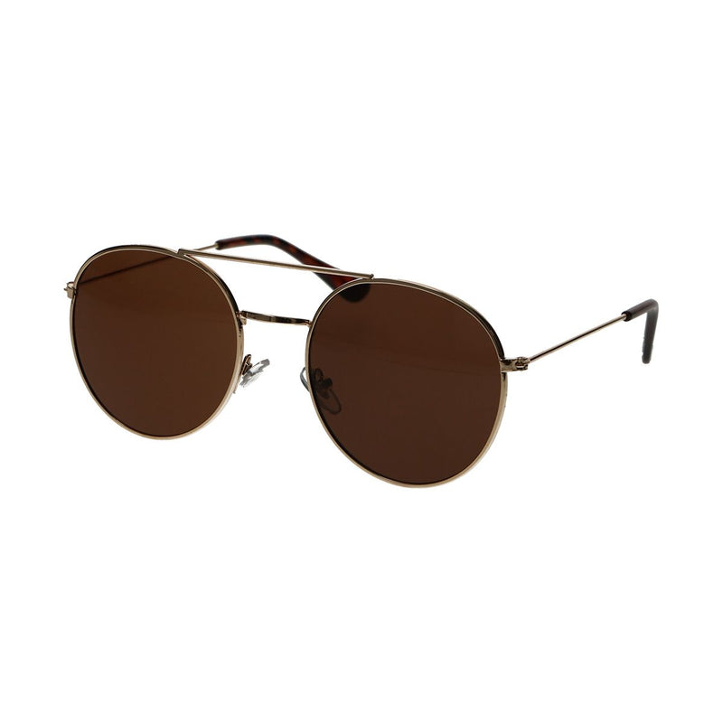 Afbeelding laden in galerijviewer, Spectrum zonnebril rond goud metaal bruin unisex