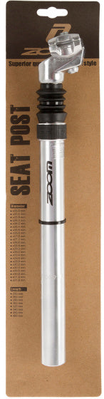 Afbeelding laden in galerijviewer, Zoom Zadelpen geveerd 27.2 x 350 mm aluminium zilver zwart