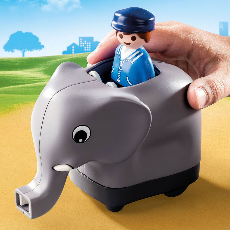 Afbeelding laden in galerijviewer, Playmobil 1.2.3. Dierentrein 70405