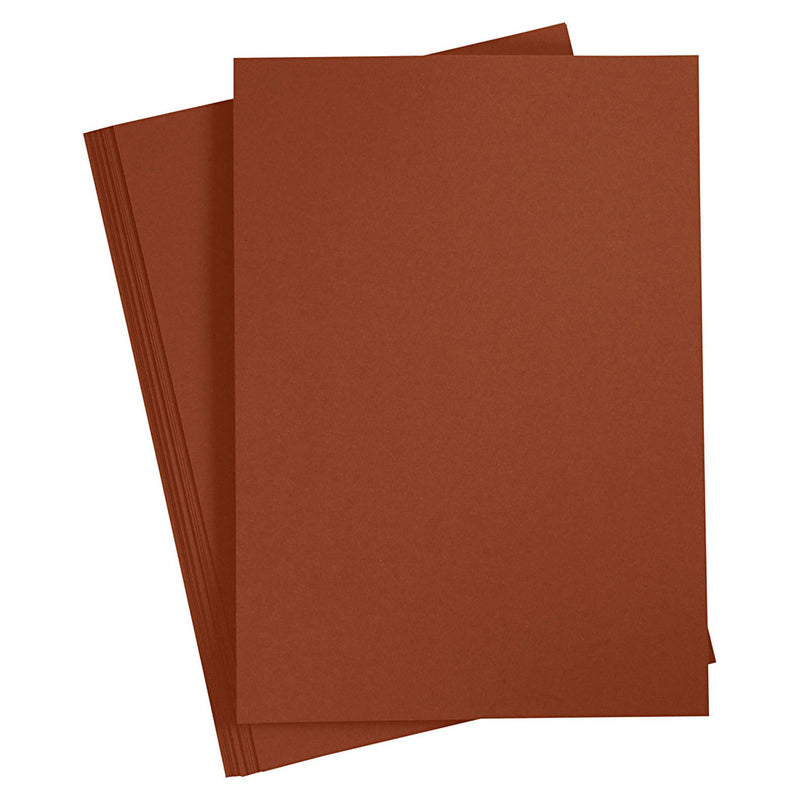 Afbeelding laden in galerijviewer, Creativ Company Gekleurd Karton Dark Brown A4, 20 Vellen
