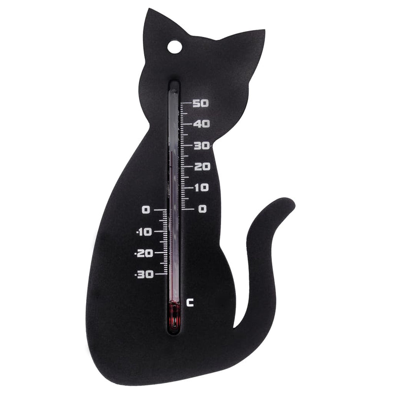 Afbeelding laden in galerijviewer, Nature Nature Wandthermometer kat zwart