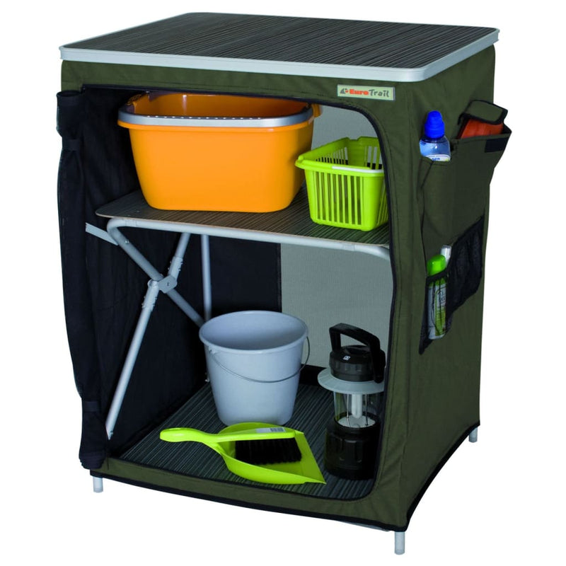 Afbeelding laden in galerijviewer, Eurotrail Campingkast Vallou 67x53x86 cm groen