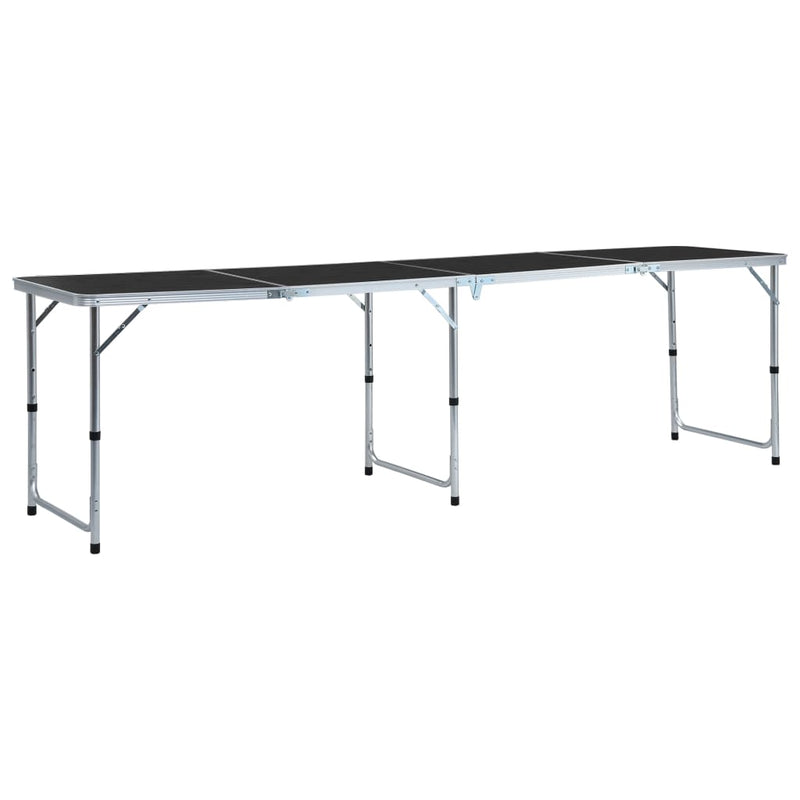 Afbeelding laden in galerijviewer, VidaXL Campingtafel inklapbaar 240x60 cm aluminium grijs