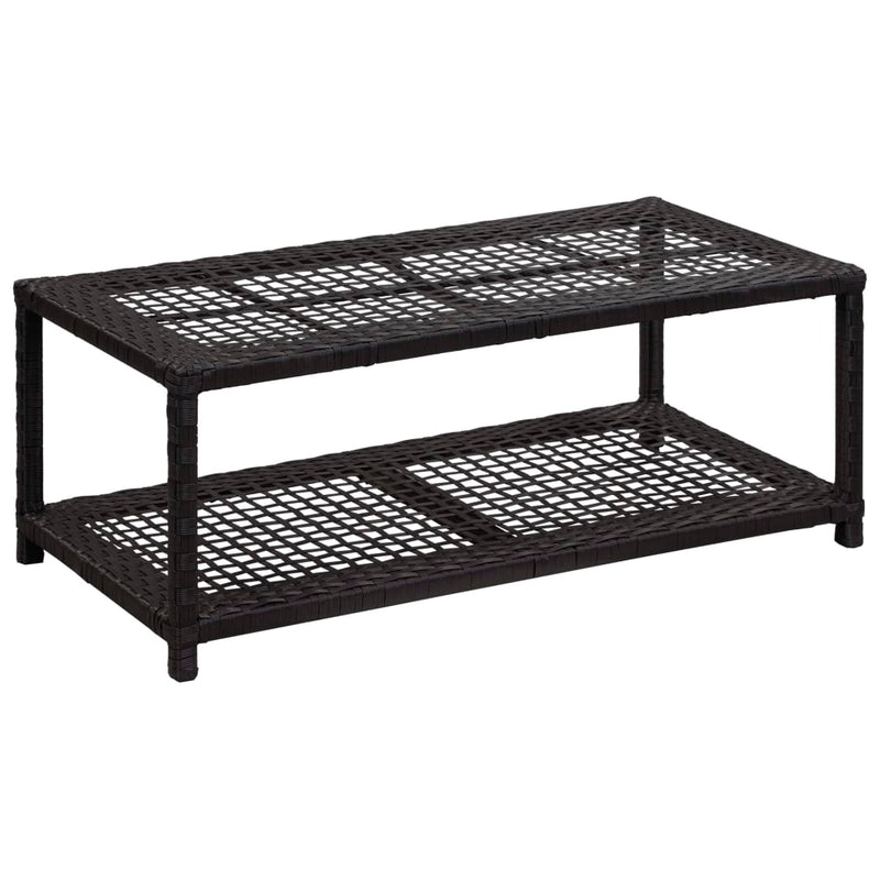 Afbeelding laden in galerijviewer, Vidaxl schoenenbank 80x40x30 cm poly rattan zwart