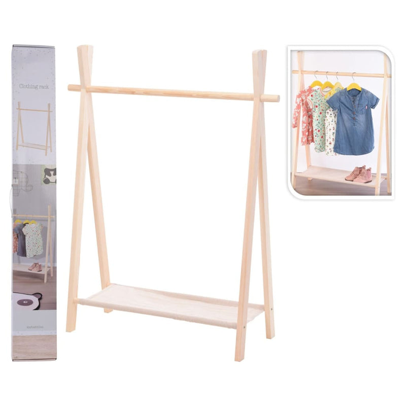 Afbeelding laden in galerijviewer, Storage solutions Kinderkledingrek van Beukenhout