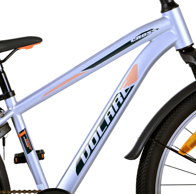 Afbeelding laden in galerijviewer, Volare Cross Kinderfiets Jongens 24 inch Zilver