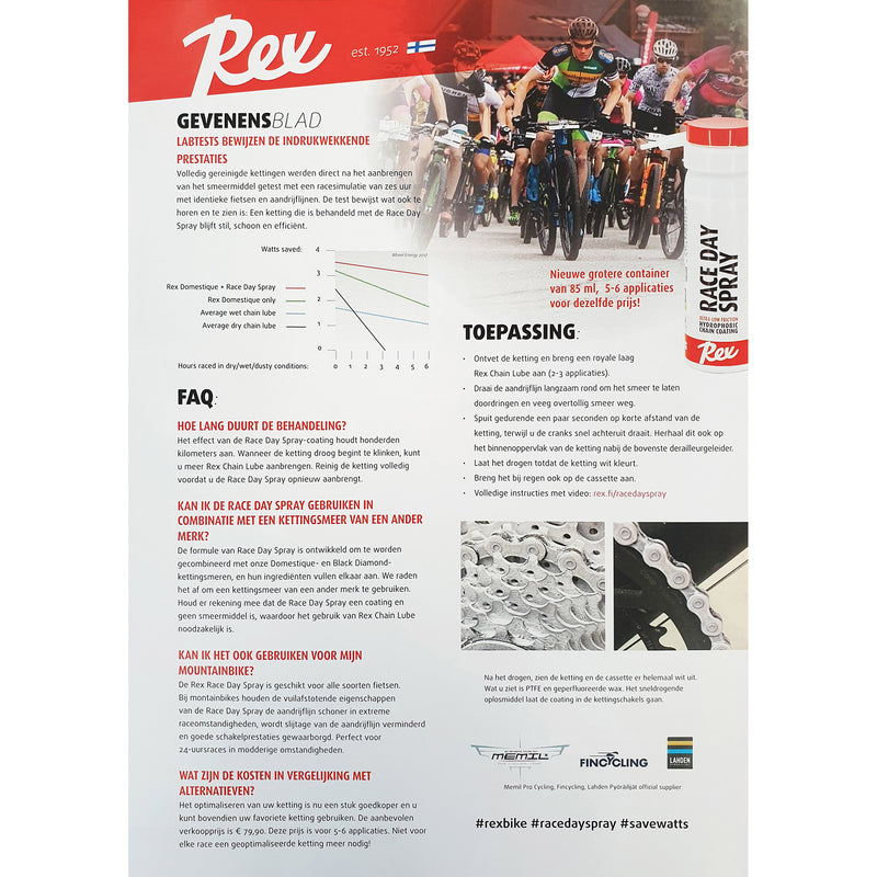 Afbeelding laden in galerijviewer, Rex race day spray hydrofobe kettingcoating 40ml