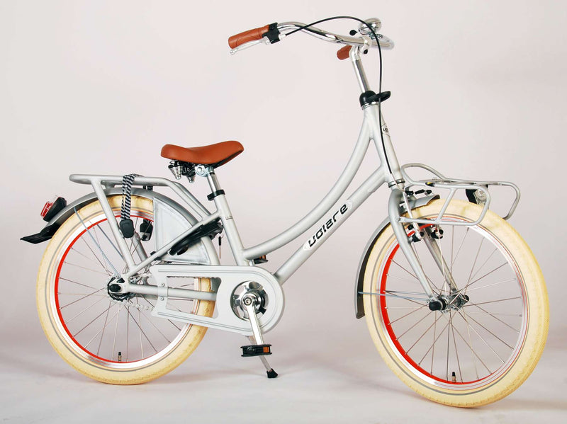Afbeelding laden in galerijviewer, Volare Oma Kinderfiets Meisjes 20 inch Mat Zilver