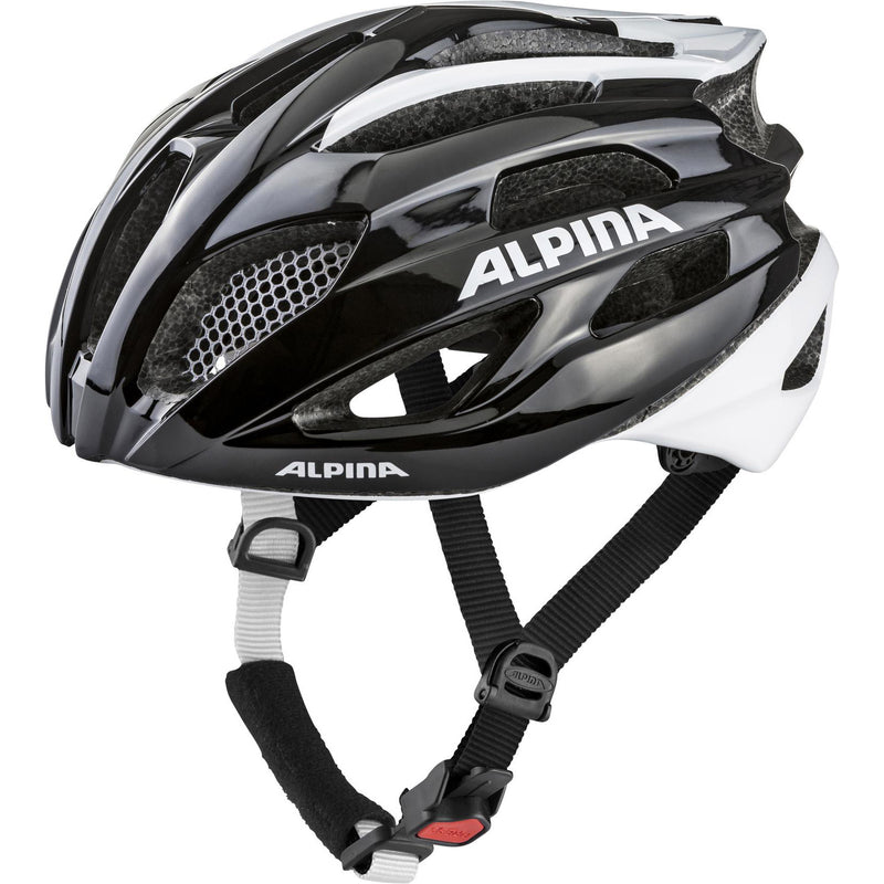 Afbeelding laden in galerijviewer, Olympic sportswear alpina sports racehelm fedaia 53-58 zwart wit