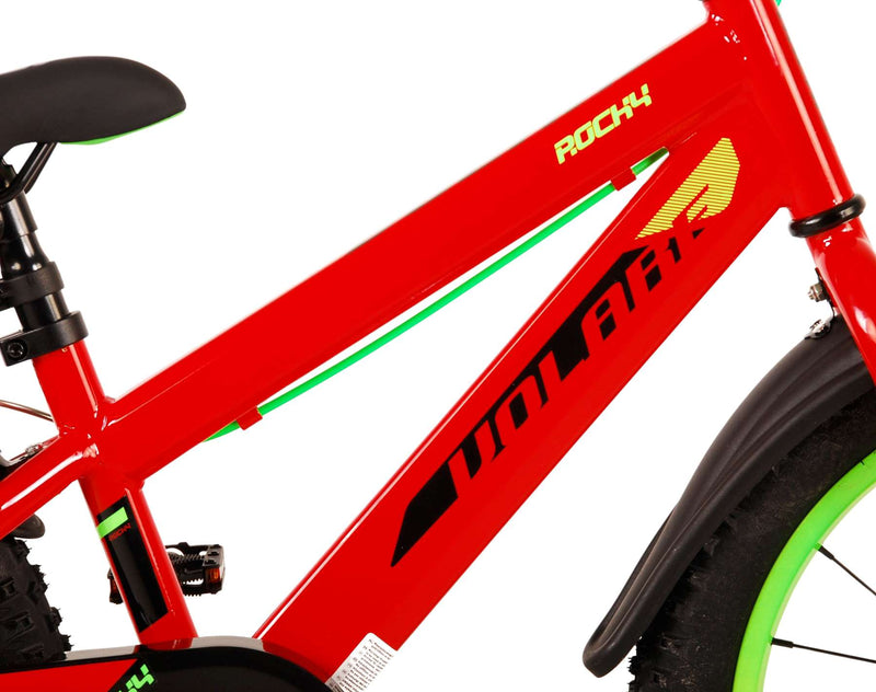 Afbeelding laden in galerijviewer, Volare Rocky Kinderfiets Jongens 18 inch Rood Twee handremmen