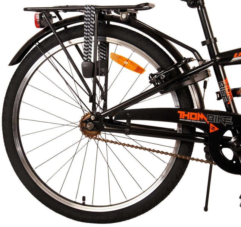 Afbeelding laden in galerijviewer, Volare Thombike Kinderfiets Jongens 24 inch Zwart Oranje Twee handremmen