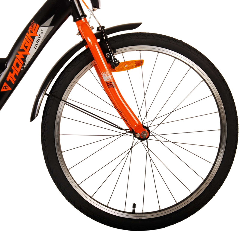 Afbeelding laden in galerijviewer, Volare Thombike Kinderfiets Jongens 24 inch Zwart Oranje