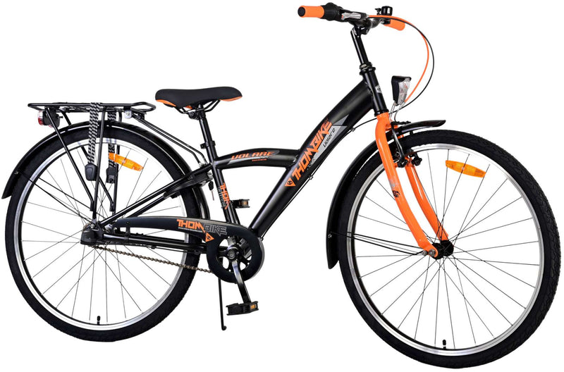 Afbeelding laden in galerijviewer, Volare Thombike Kinderfiets Jongens 26 inch Zwart Oranje 3 versnellingen
