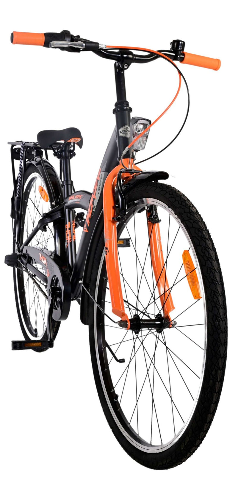 Afbeelding laden in galerijviewer, Volare Thombike Kinderfiets Jongens 26 inch Zwart Oranje 3 versnellingen