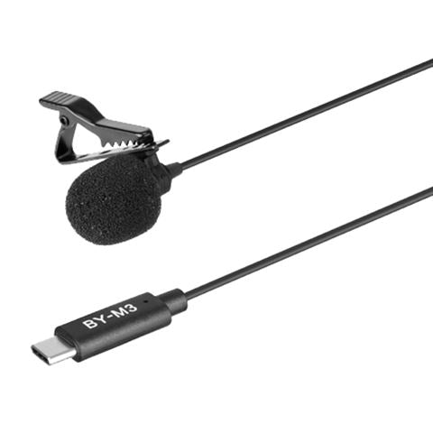 Afbeelding laden in galerijviewer, Boya Clip-on Lavalier Microfoon BY-M3 voor USB-C