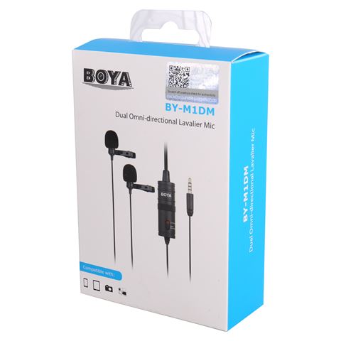 Afbeelding laden in galerijviewer, Boya Duo Lavalier Microfoon BY-M1DM voor Smartphone, DSLR, Camcorders en PC