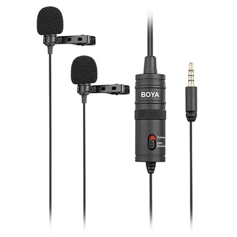 Afbeelding laden in galerijviewer, Boya Duo Lavalier Microfoon BY-M1DM voor Smartphone, DSLR, Camcorders en PC