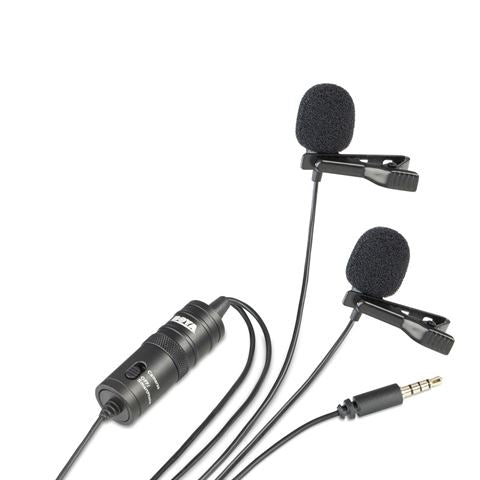 Afbeelding laden in galerijviewer, Boya Duo Lavalier Microfoon BY-M1DM voor Smartphone, DSLR, Camcorders en PC