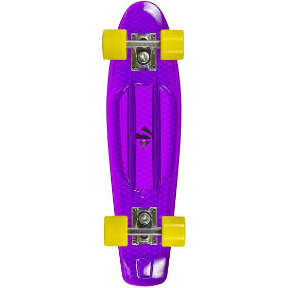 Afbeelding laden in galerijviewer, Choke Juicy Susi Clear Purple skateboard 57 cm geel