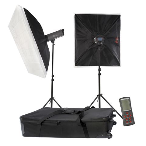 Afbeelding laden in galerijviewer, Falcon Eyes Studioflitsset TFK-2600L met LCD Scherm