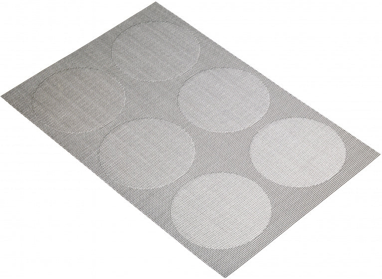Afbeelding laden in galerijviewer, Kitchencraft Placemat 30 x 45 cm PVC polyester zilvergrijs