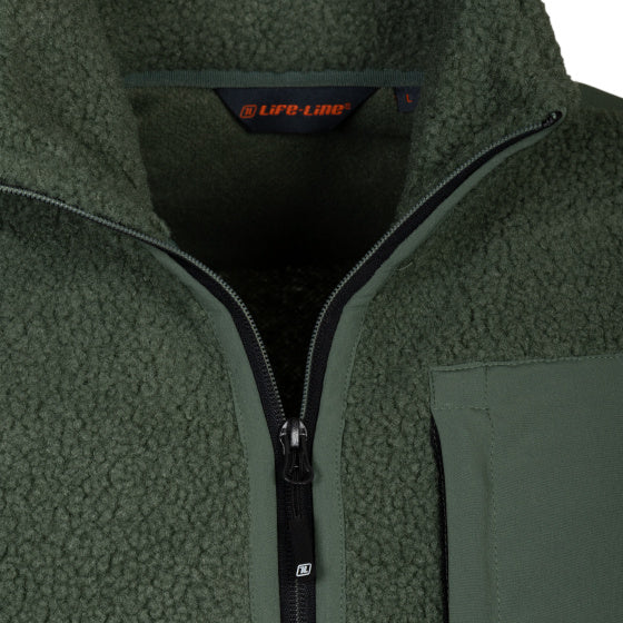 Afbeelding laden in galerijviewer, Life line Artic Sherpa Fleece Jack heren groen maat XL